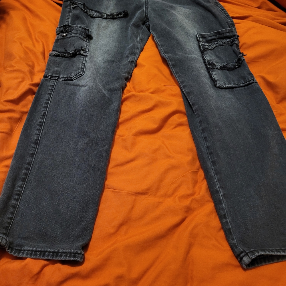 Men's Charcoal Relaxed Fit Jeans